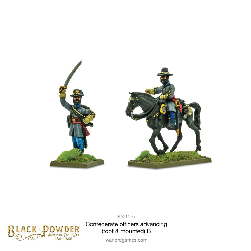 Confederate Officers Advancing (Foot & Mounted) B - Sonder - /Einzelmodelle - Warlord Games - 303214067