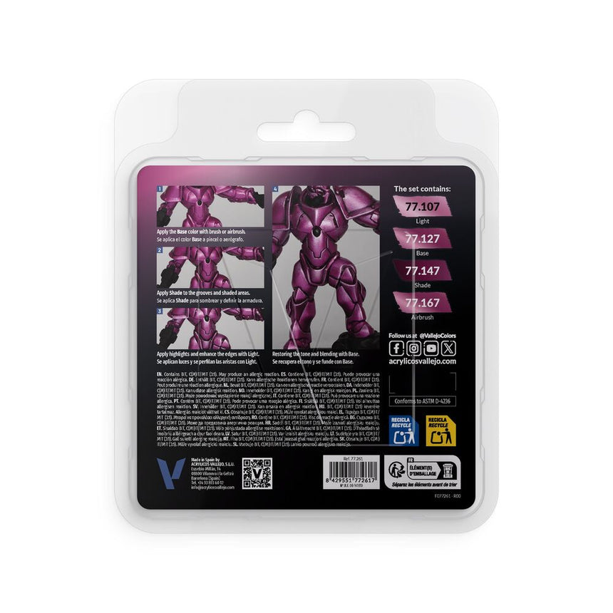 Crimson Magenta - True Metallic Metal (4 x 18 ml) - Vallejo - 77261 (2)