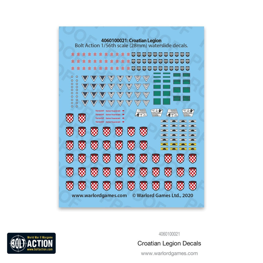 Croatian Legion Decals
