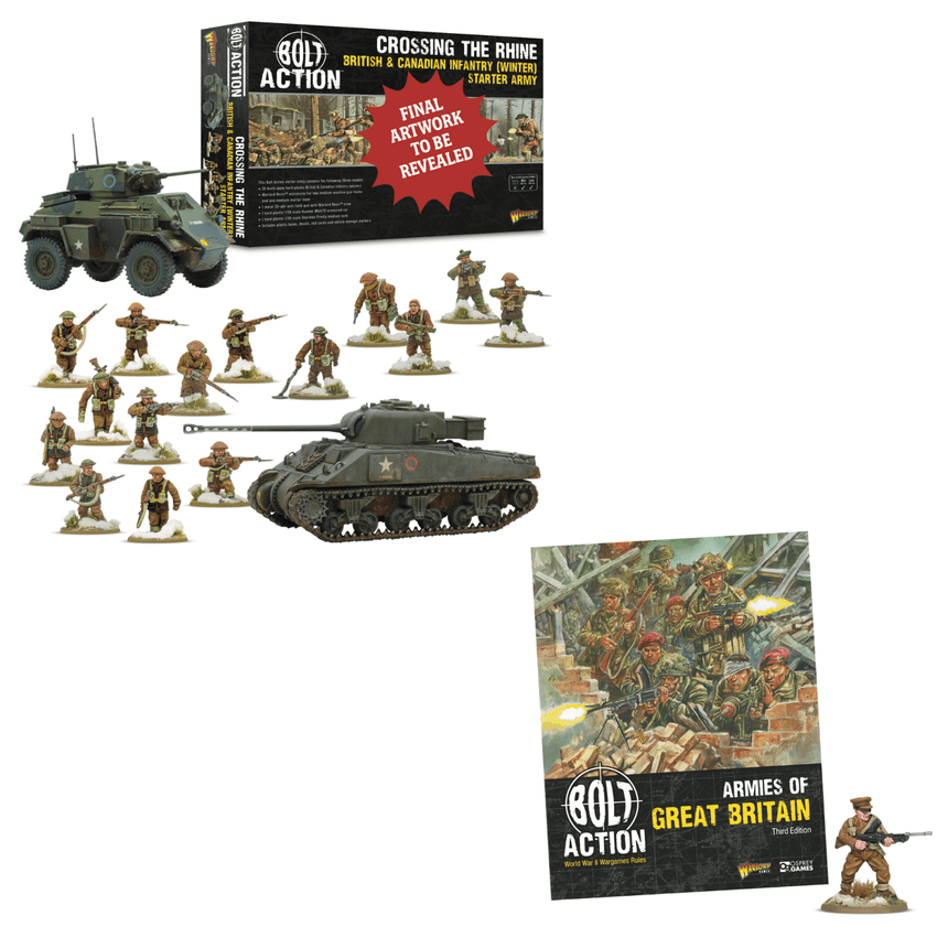 Crossing the Rhine'  British & Canadian infantry (winter) starter army with Armies of Great Britain