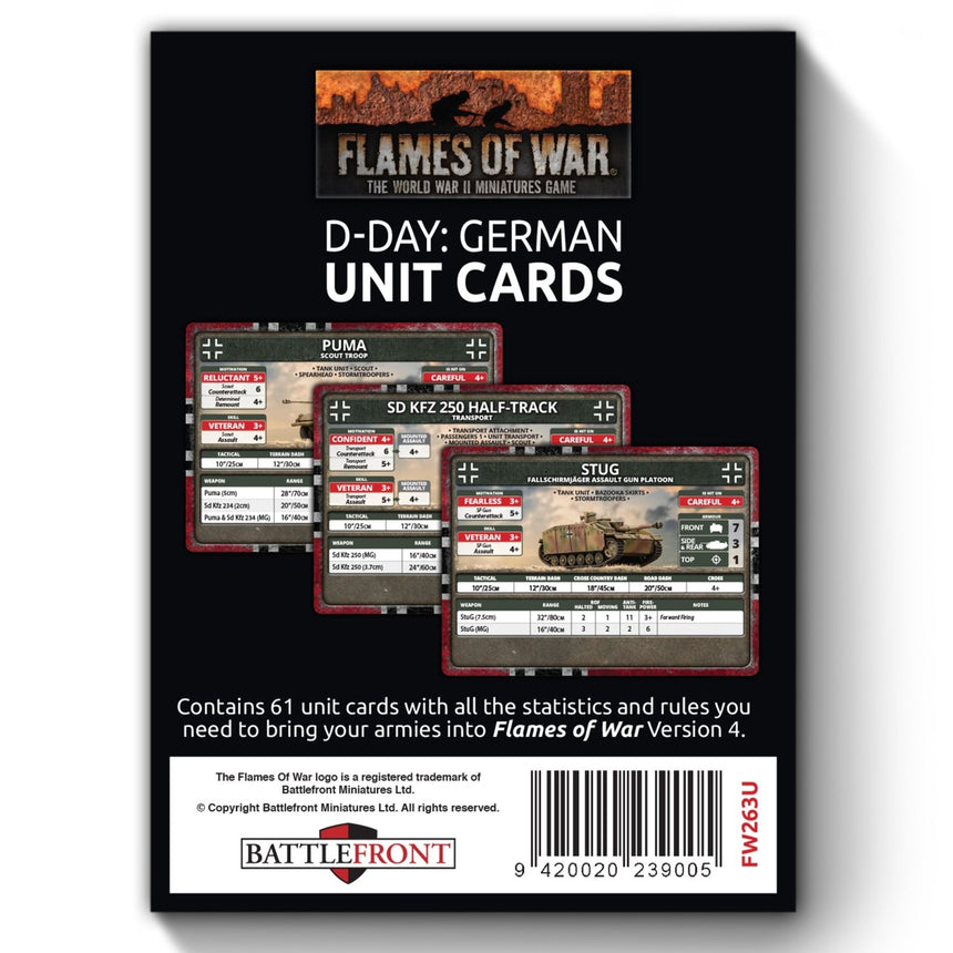 D-Day: German Unit Cards