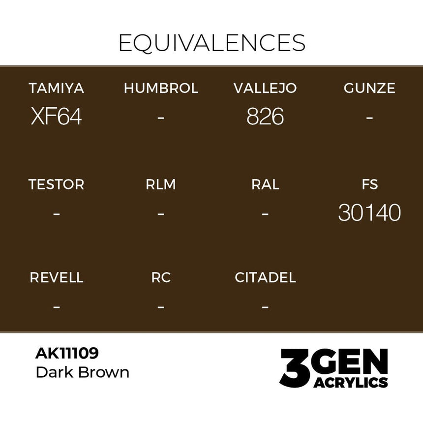 AK Interactive 3rd Generation - Dark Brown 18 ml