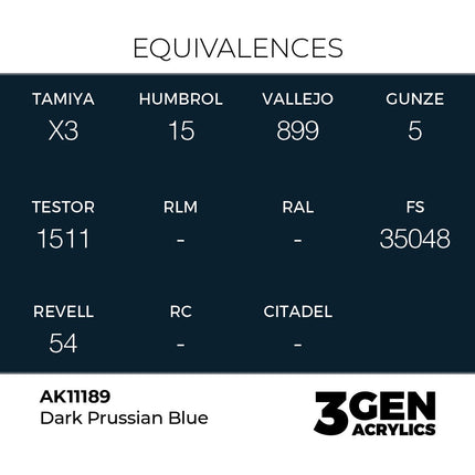 AK Interactive 3rd Generation - Dark Prussian Blue 17 ml