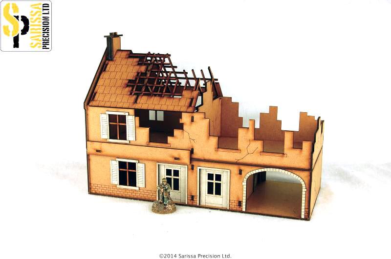 Destroyed Large Farmhouse - Gelände - Sarissa - N020