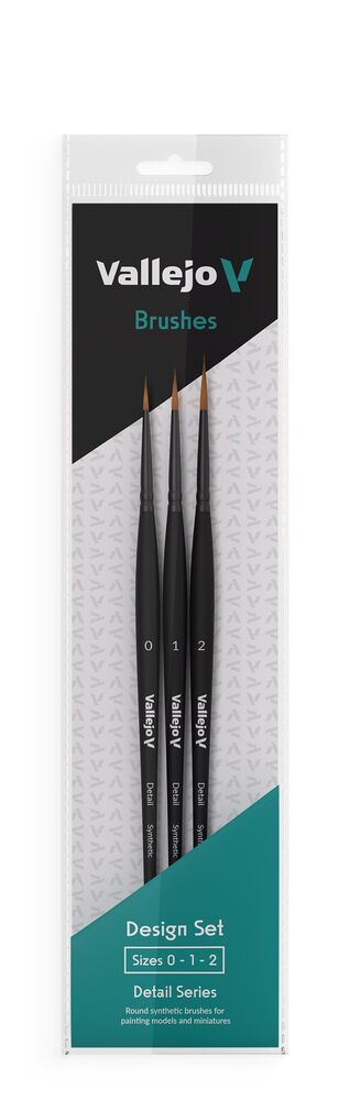 Detail Design Set - Pinsel-Set (Größen 0, 1 und 2) - Vallejo - B02991