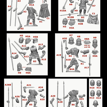 Early Saxon Armoured Warriors (36 Figuren)