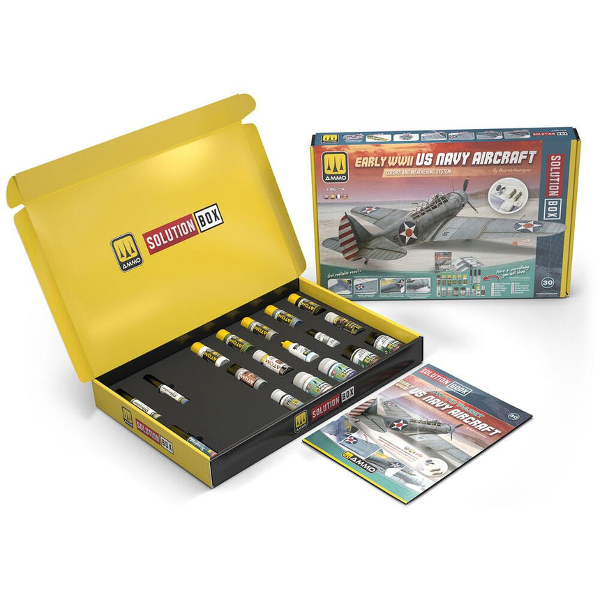 Early WWII US Navy Aircraft - Solution Box 30 - AMMO by MIG Jimenez - A.MIG-7734