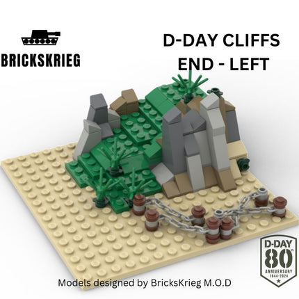 D-Day Beach Cliffs End - Left - Brickskrieg - SCE-DD-01