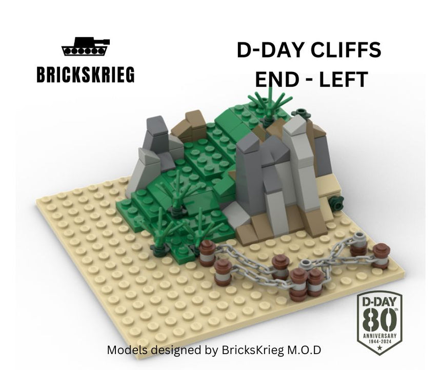 D-Day Beach Cliffs End - Left - Brickskrieg - SCE-DD-01
