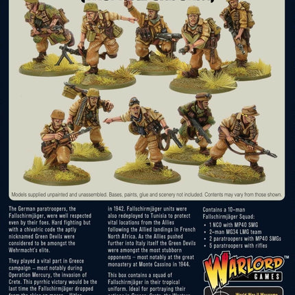 Fallschirmjäger Squad (Tropical Uniform) - Infanterie - Warlord Games - 402212105