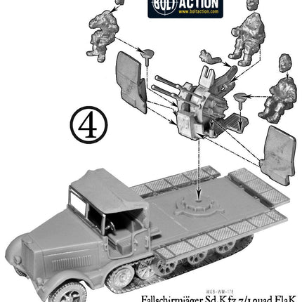 Fallschirmjager Sd.Kfz 7/1 quad FlaK