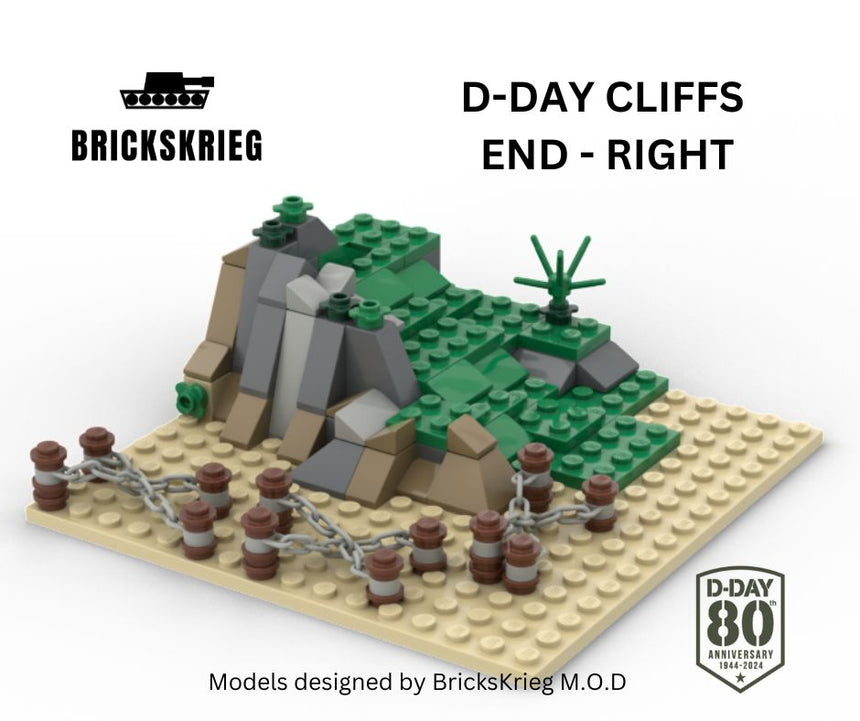 D-Day Beach Cliffs End - Right - Brickskrieg - SCE-DD-02