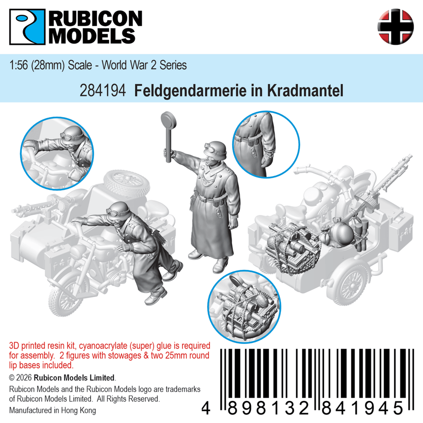 Feldgendarmerie in Kradmantel - Rubicon Models UK Ltd - 284194