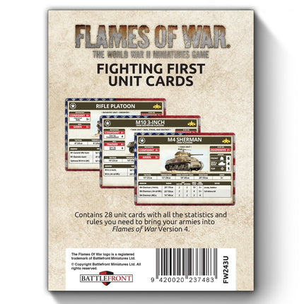 Fighting First Unit Cards
