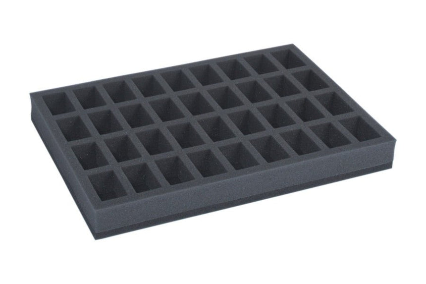 Foam tray for 36 miniatures on 32mm bases - Safe & Sound