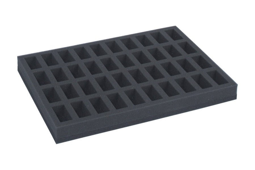 Foam tray for 40 miniatures on 25mm bases - Safe & Sound
