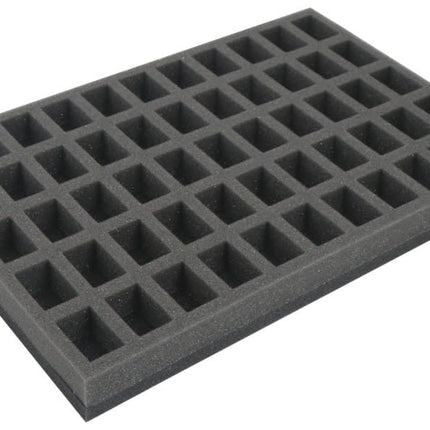 Foam tray for 55 small miniatures on 25 mm bases - Safe & Sound