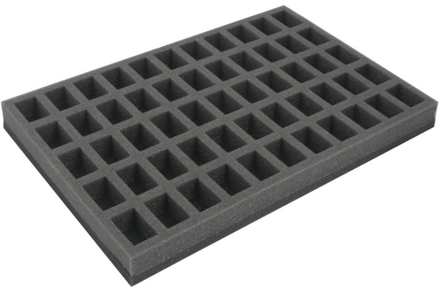 Foam tray for 55 small miniatures on 25 mm bases - Safe & Sound