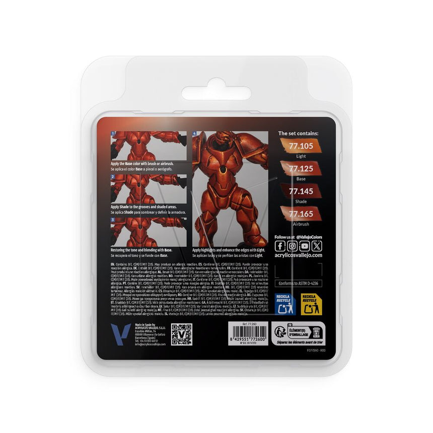 Forged Red - True Metallic Metal (4 x 18 ml) - Vallejo - 77260 (2)