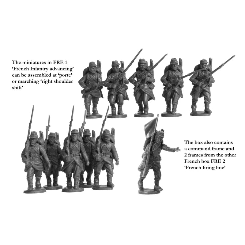 Franco - Prussian War French Infantry Advancing - Infanterie - Perry Miniatures - FRE1