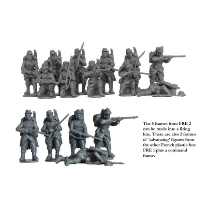 Franco - Prussian War French Infantry Firing Line - Infanterie - Perry Miniatures - FRE2