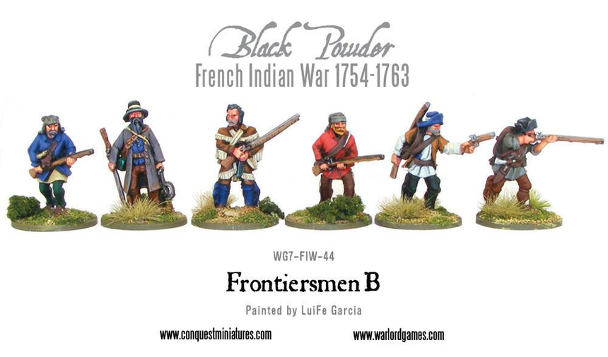 French - Indian War Frontiersmen B - Infanterie - Warlord Games - WG7-FIW-44