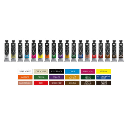 Full Range Deluxe Edition Box - Artist Dense Acrylic (18 Farben) - AK Interactive - AKAD100 (4)