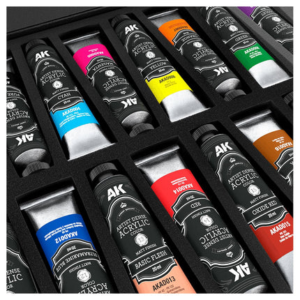 Full Range Deluxe Edition Box - Artist Dense Acrylic (18 Farben) - AK Interactive - AKAD100 (3)