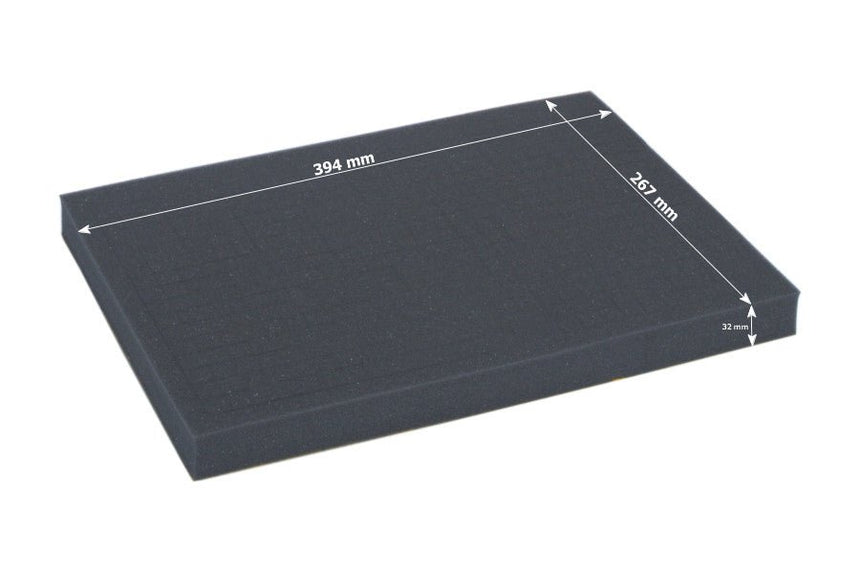 Full-size 32mm deep raster foam tray - Safe & Sound