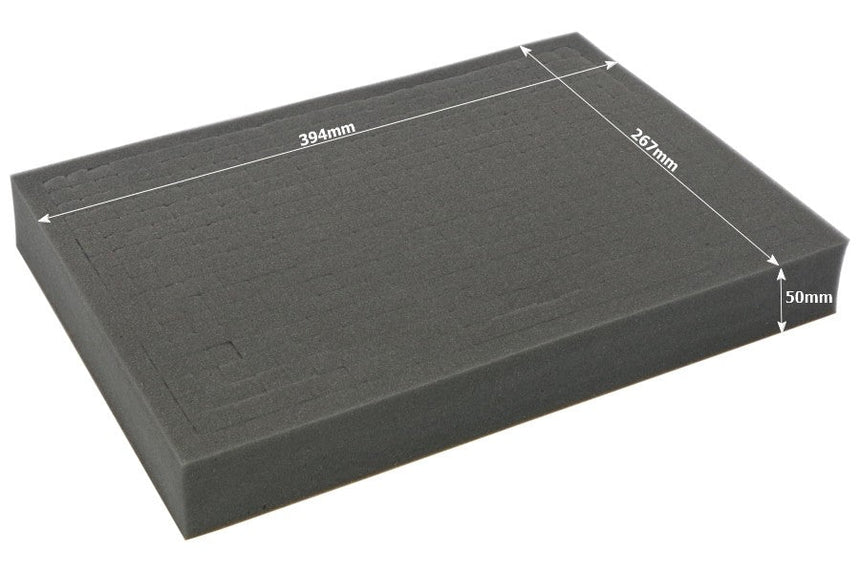 Full-size 50mm deep raster foam tray - Safe & Sound