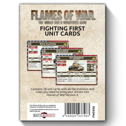 Fighting First Unit Cards