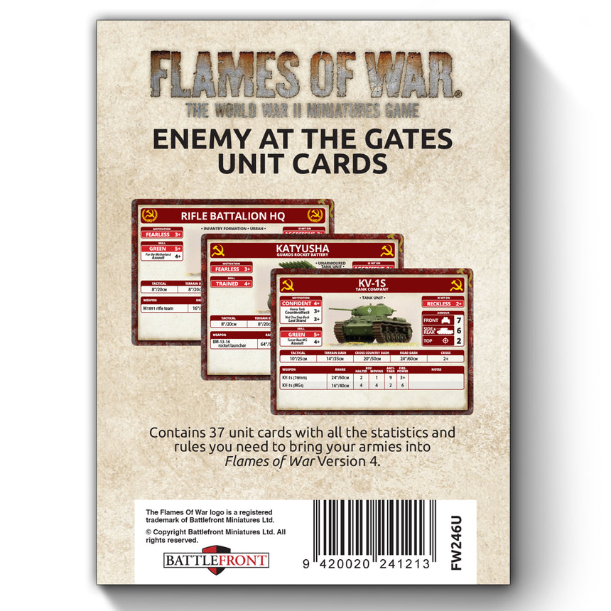 Enemy at the Gates Unit Cards