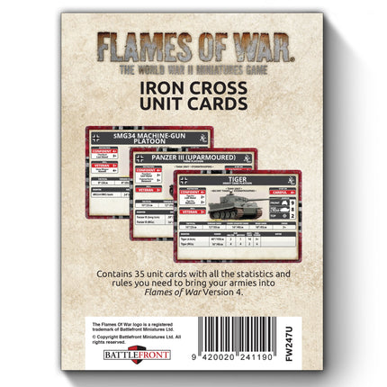 Iron Cross Unit Cards