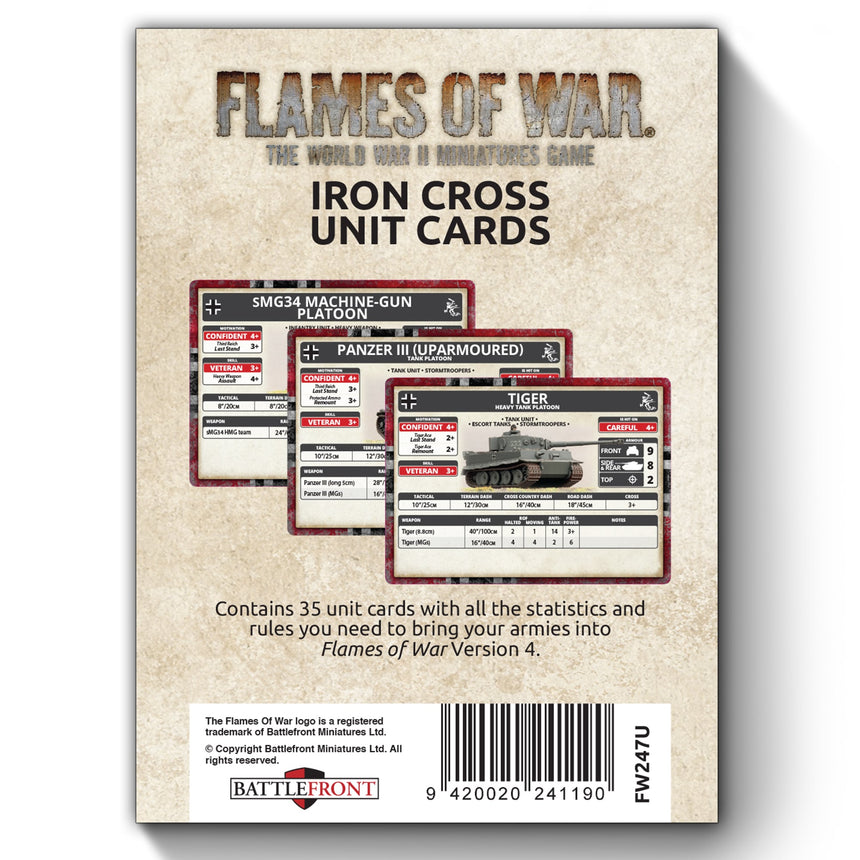Iron Cross Unit Cards