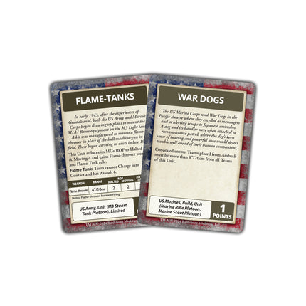 Pacific: American Command Cards