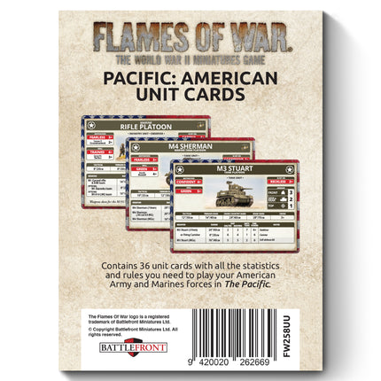 Pacific: American Unit Cards