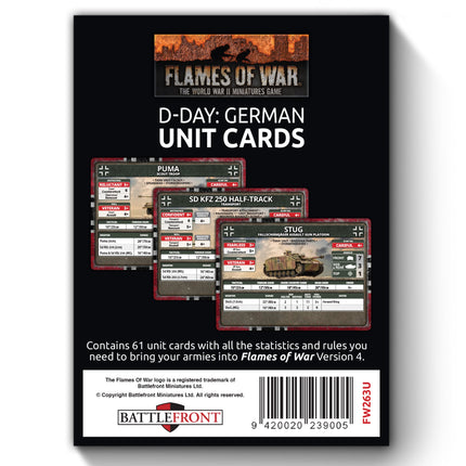 D-Day: German Unit Cards