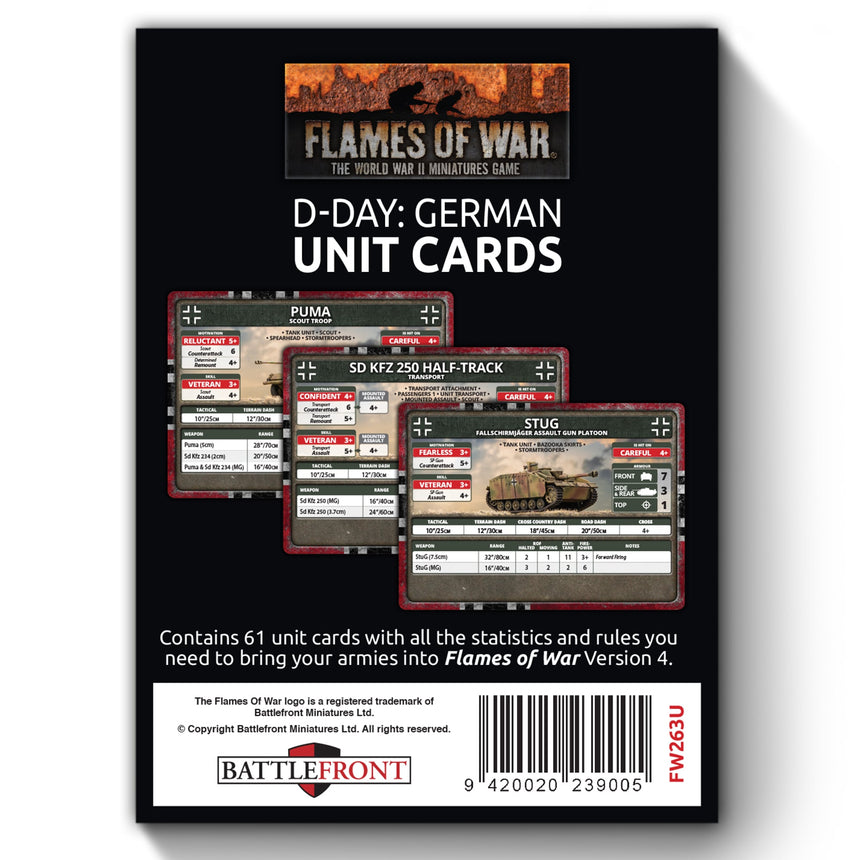 D-Day: German Unit Cards