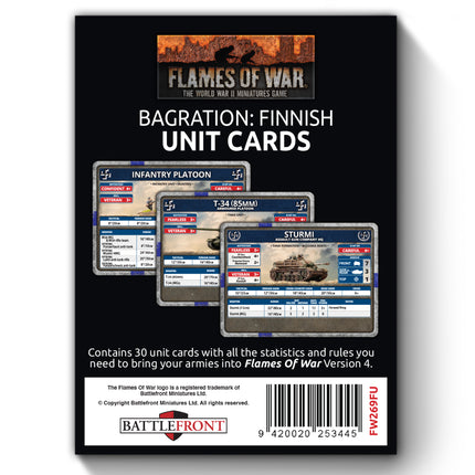 Bagration: Finnish Unit Cards