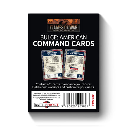 Bulge: American Command Cards