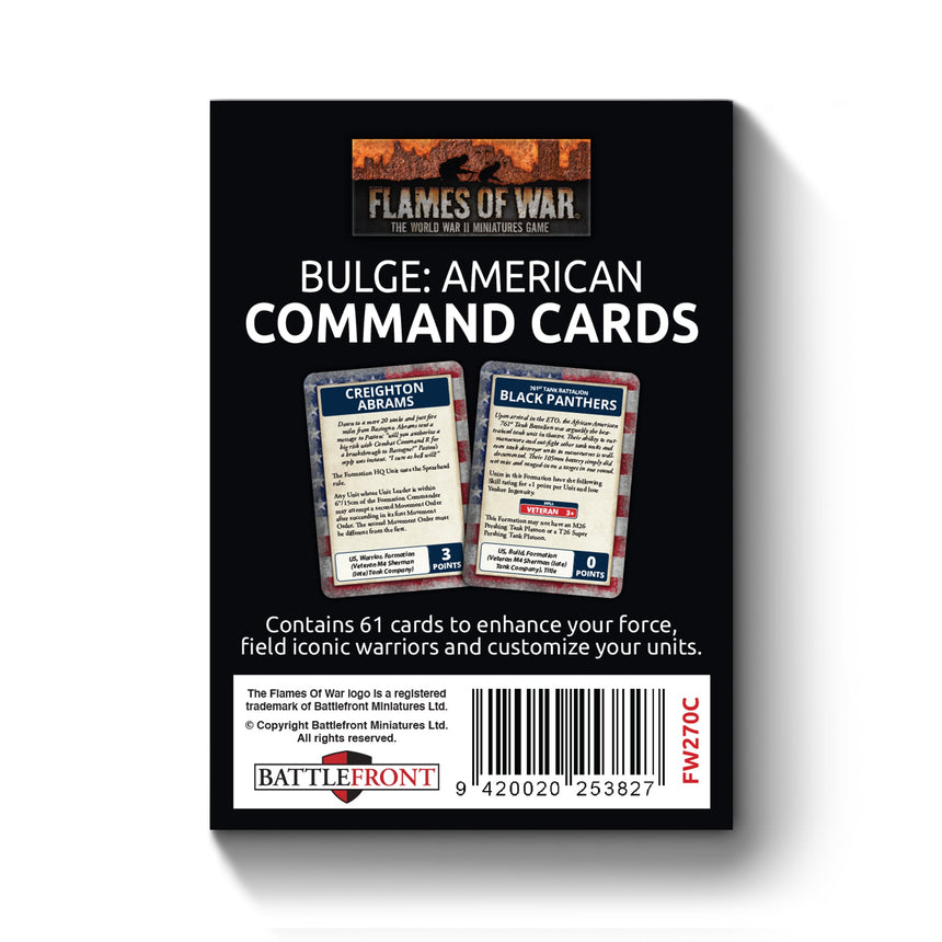 Bulge: American Command Cards