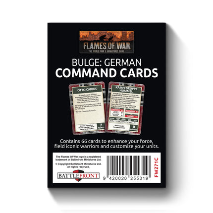 Bulge: German Command Cards