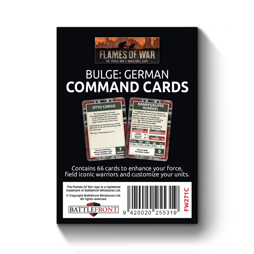 Bulge: German Command Cards