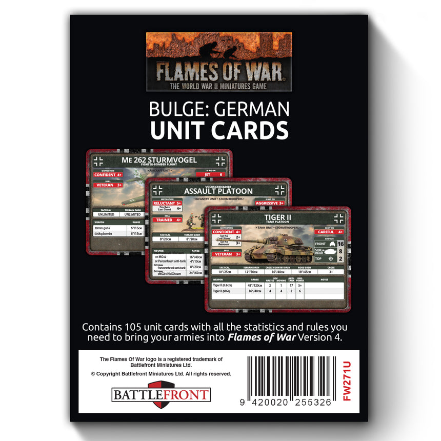 Bulge: German Unit Cards