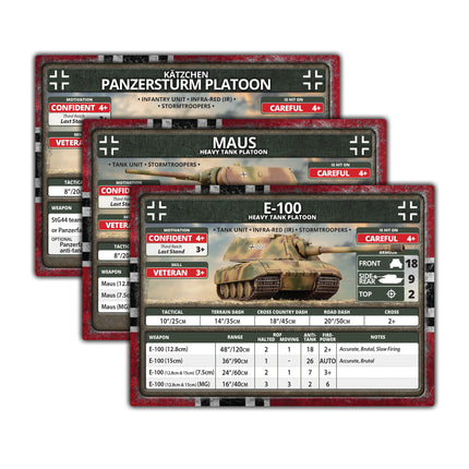 Late War Leviathans: German Unit Cards