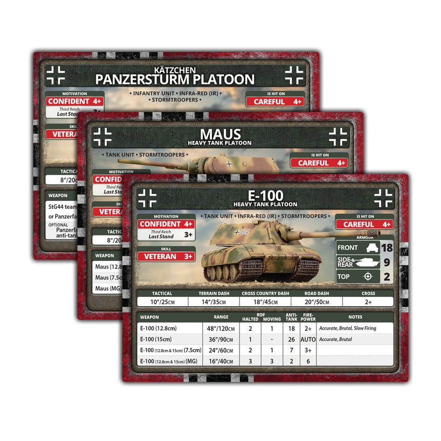 Late War Leviathans: German Unit Cards