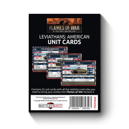 Late War Leviathans: American Unit Cards