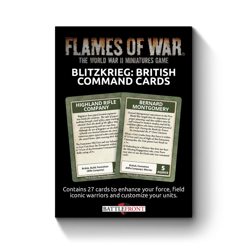 Blitzkrieg: British Command Cards