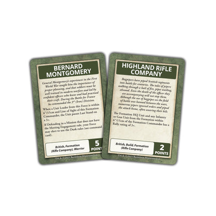 Blitzkrieg: British Command Cards