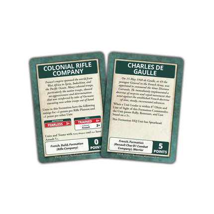 Blitzkrieg: French Command Cards